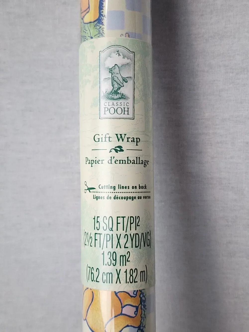Vintage Winnie The Pooh Gift Wrap Wrapping Paper Roll 15 SQ FT Party New Disney